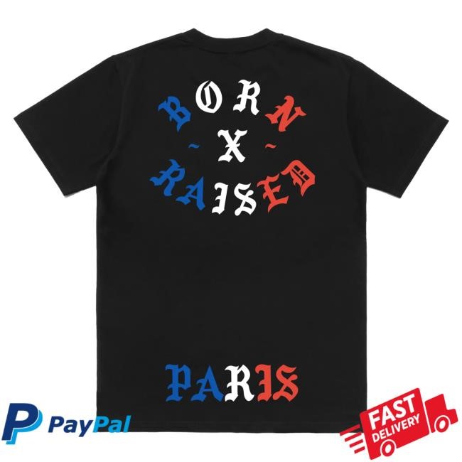 Official Born X Raised Merch Store Shop Paris Rocker Top Shirt: Black / Multi BornxRaised