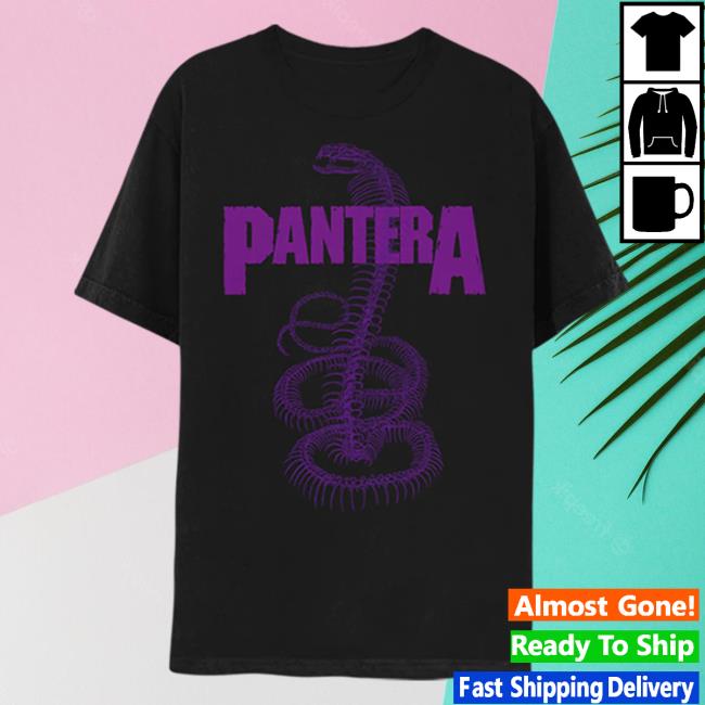 Official Pantera Merch Store Shop Pantera Purple Snake World Tour 2023 Black Shirt 2024