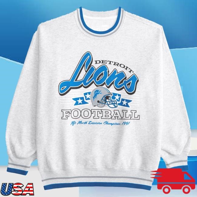 Official Abercrombie And Fitch Apparel Detroit Lions Vintage Sunday Sweatshirts NFL by Abercrombie