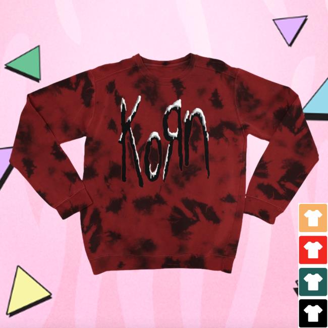 Official Korn Clothing Store Shop Merch Tie-Dye Snowy Korn Tie Dye Pull Over Hoodie