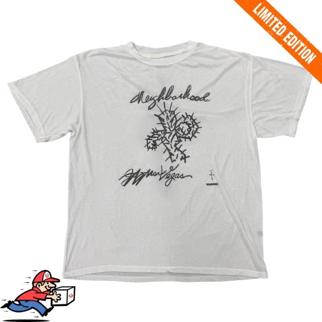 Official Travis Scott Merch Store Shop Travis Scott CJ X NEIGHBORHOOD DRAWING Attractive Shirt TravisScott