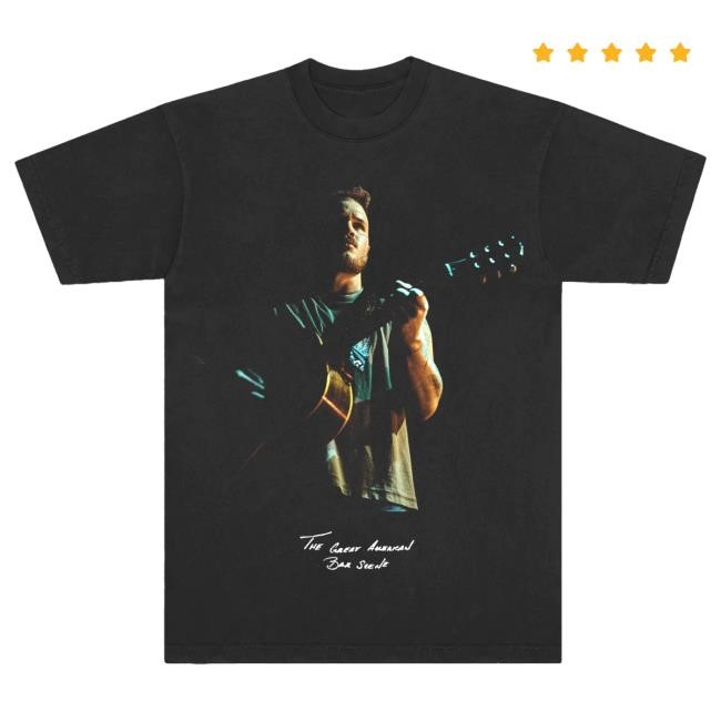Official Zach Bryan Merch Store Shop Zach Bryan Black Guitar Script Tee