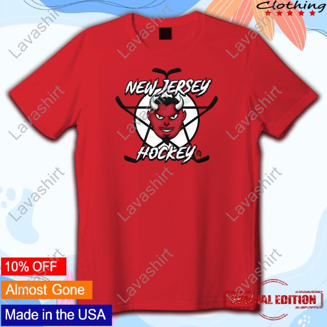 Official Devil Face New Jersey Hockey Tee Shirt