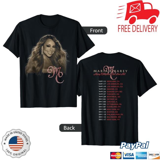 Mariah Carey Official Merry Christmas One & All Tour Photo T-Shirt