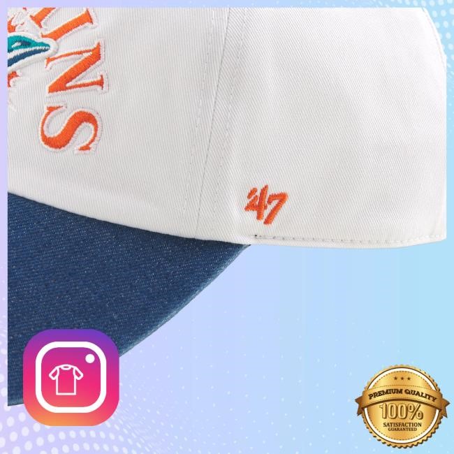 Official Abercrombie And Fitch Apparel Clothing Merch Miami Dolphins '47 Clean-Up Cap Abercrombiefitch Store Shop