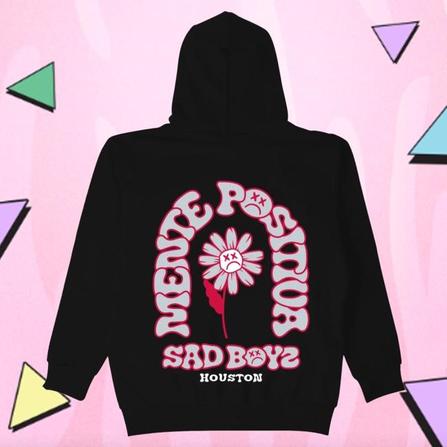 Official Sad Boyz Merch Store Mente Positiva Houston Attractive Hoodie - Black