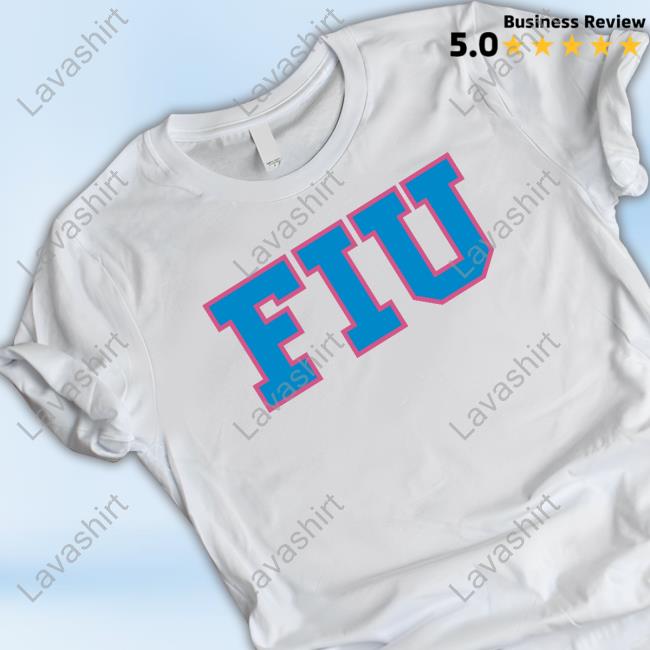 Florida International University True Spirit Shop Merch Men's Champion White Florida International University SP Vice Game Basic Tee