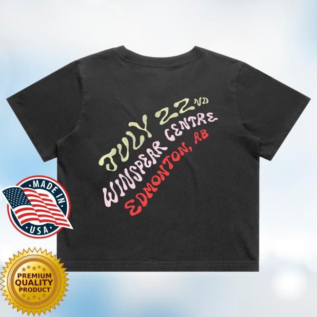 Official Sierra Ferrell Merch Black Crop Top - Edmonton Tee