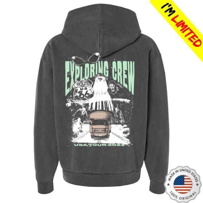 Exploring Bus USA Tour 2024 Crew Neck Sweatshirt Exploring With Josh Merch