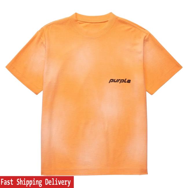 Metro Fusion Icecream Purple Brand Double Stripe Shirt New Orange Metrofusion