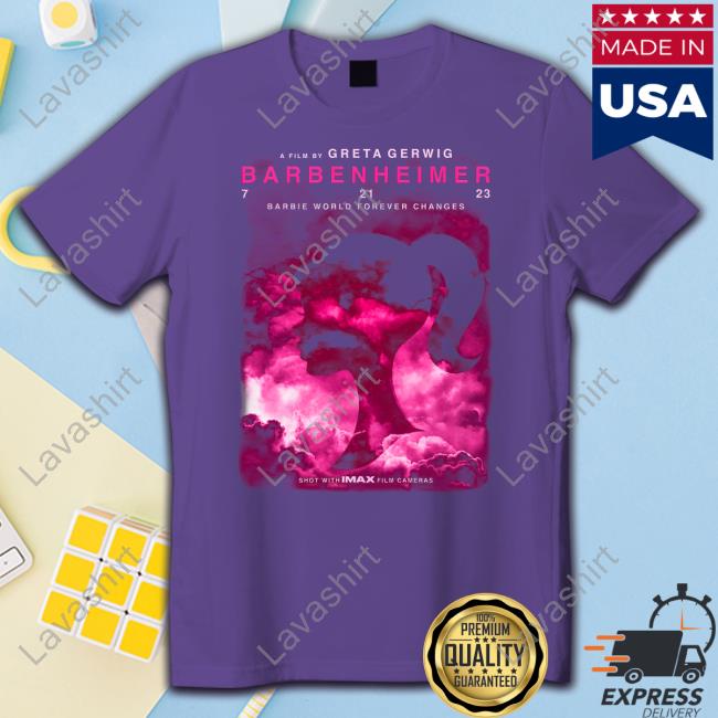 Official Shirts That Go Hard Merch Barbenheimer Movie Poster Shirt