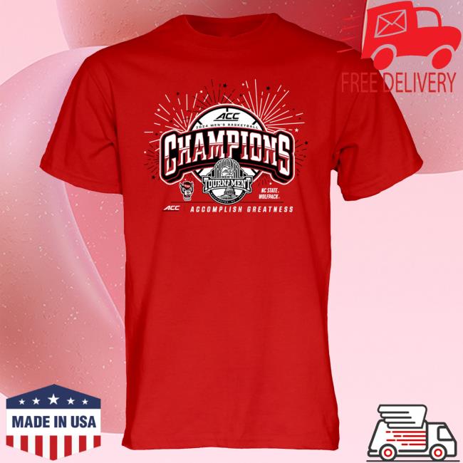 Official Unisex Blue 84 Red NC State Wolfpack 2024 ACC Men's Basketball Conference Tournament Champions Locker Room Shirts