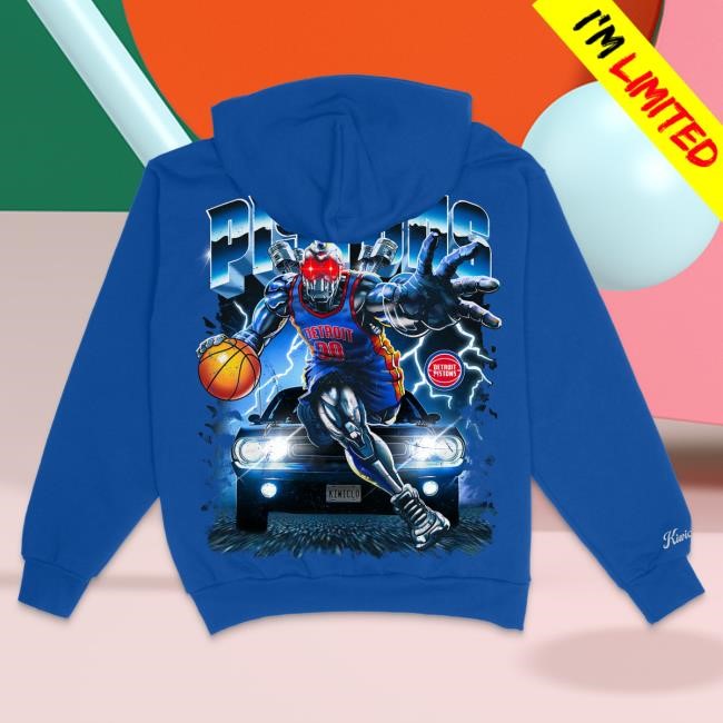 Official Kiwiclo Pistons Horsepower Hoodie Blue