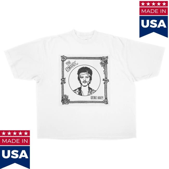Everyday Print Bruno Mars The Romantic Tee - White
