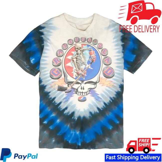 Official Vintage Grateful Dead Hockey Minglewood Liquid Blue Tie Dye Shirt New 1994