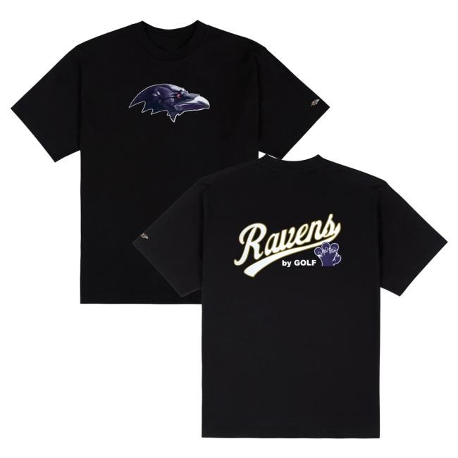 Official Golf Wang Merch Ravens Cutout Tshirt White by Golf Wang x NFL