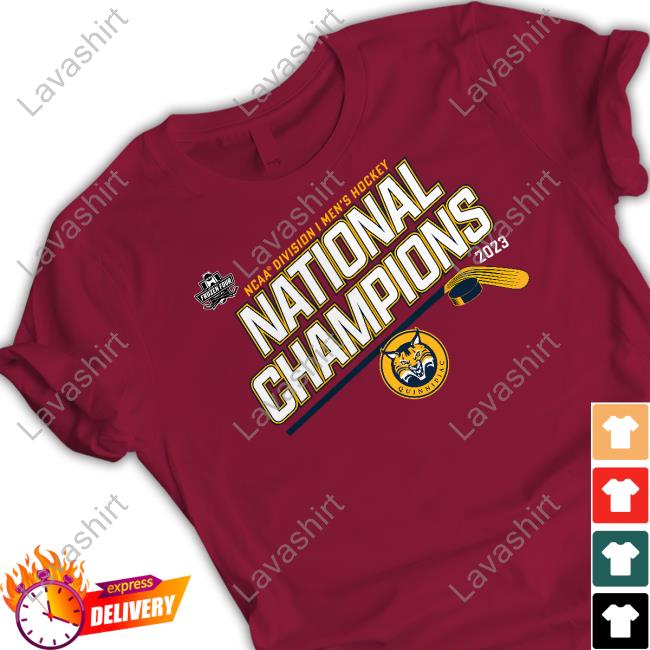 Quinnipiac Bobcats 2023 NCAA Men's Ice Hockey National Champions Shirt