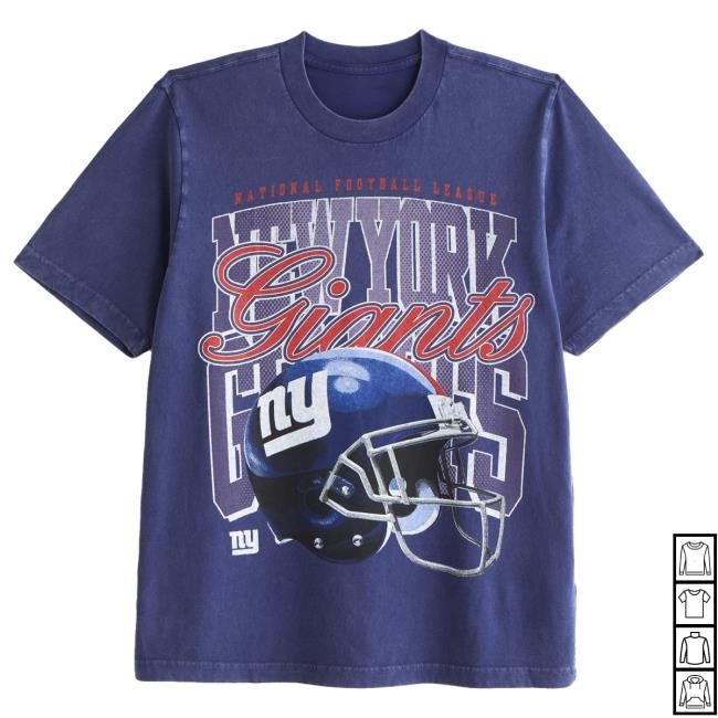 Official Abercrombie And Fitch New York Giants Vintage-Inspired Graphic Tee NFL by Abercrombie