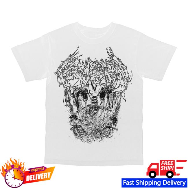 Official Interscope Records KenCarson Clothing Store Ken Carson Merch Death Mosh White T-Shirt
