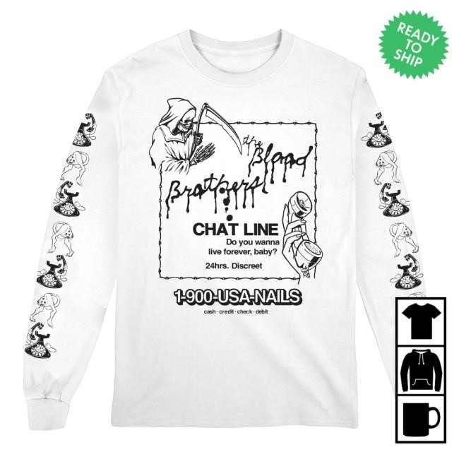 The Blood Brothers Chat Line Do You Wanna Live Forever, Baby Long Sleeve Shirt