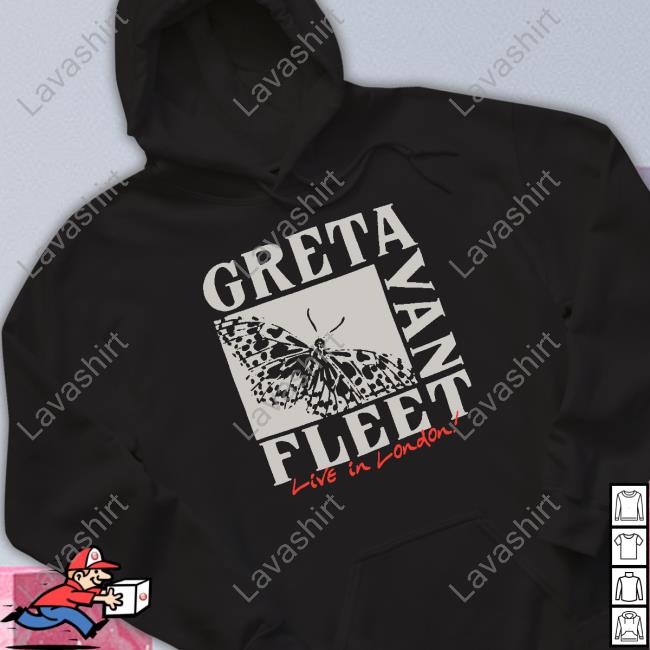 Greta Van Fleet Merch Butterfly Live In London T Shirt