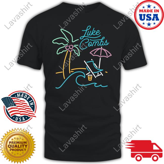 Official Luke Combs Neon Beach Long Sleeve Tee