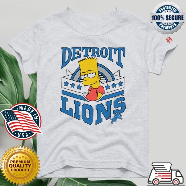 Official Detroit Lions Homage x The Simpsons Youth Hot Shirt - White