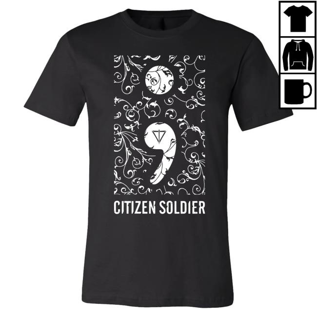 Official Citizen Soldier Merch Citizen Soldier Band Floral Semicolon Top Shirt