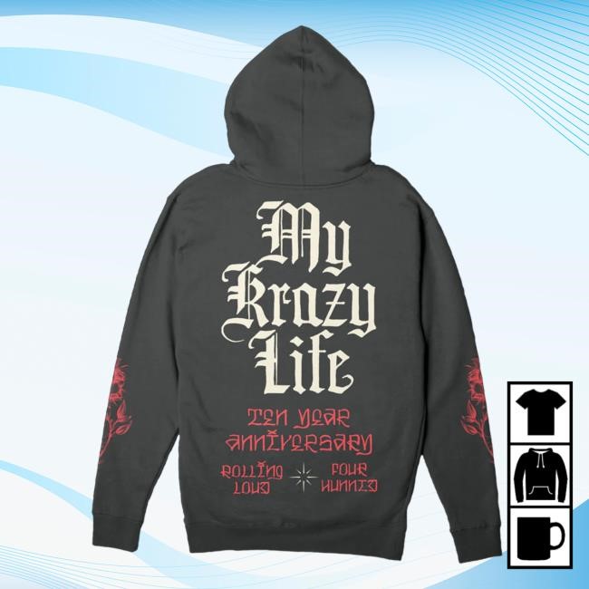 RLxYG MKL Washed Black Hoody Rolling Loud Shop