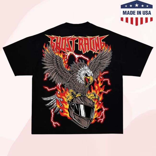 Official Ghost Racing Clothing Red Flaming Eagle Hoody - Black Official Ghost Racing Clothing Red Flaming Eagle Attractive Hoodie - Black