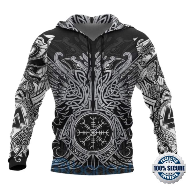 Official Banantees Huginn And Muninn Odin’s Ravens All Over Printed 3D Hoodies