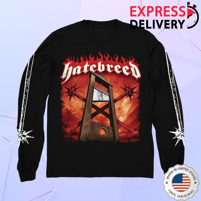Official Merchnow Hatebreed With Every Crown Comes The Guillotine Black Long Sleeve Tee Shirt