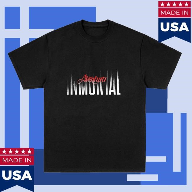 Official Aventura Inmortal Tour Black Shirt