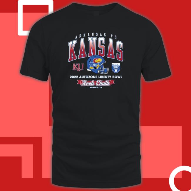 Arkansas vs Kansas 2022 Autozone liberty Bowl rock chalk Hooded Sweatshirt