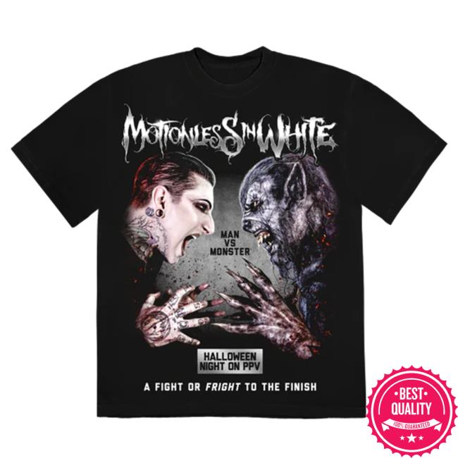 Motionless In White Merch Man Vs Monster Shirt