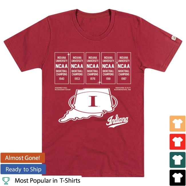 NCAA Big Ten Indiana Hoosiers Basketball Banners Tee
