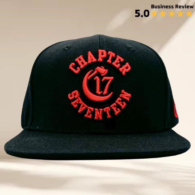 Official Chapter 17 Records Ouija Macc C17 Eternal Wicced Logo Snapback - Black and Red Cap