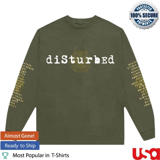 Official Disturbed Merch Store Take Back Your Life Green Longsleeve Tour Long Sleeve Shirt Disturbed1