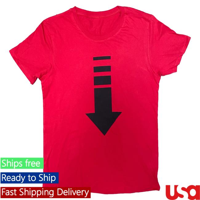 Official The Kooks Apparel Store The Kooks Red : Arrow Down T-Shirt The Kooks Clothing Shop TheKooks
