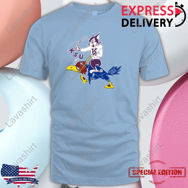 Men's Vintage K-State Wildcat vs K-U Jayhawk Long Sleeve Tee