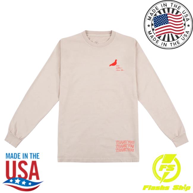 Official Mac Miller Thank You Long Sleeve Shirt New