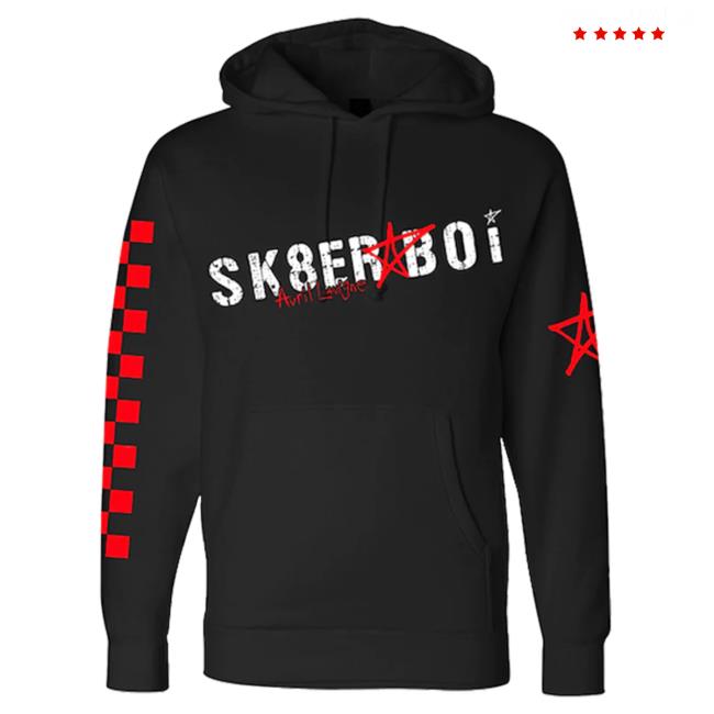 Official Avril Lavigne Merch Store Avril Lavigne Sk8er Boi Black Crew neck Avril Lavigne Clothing Shop AvrilLavigne