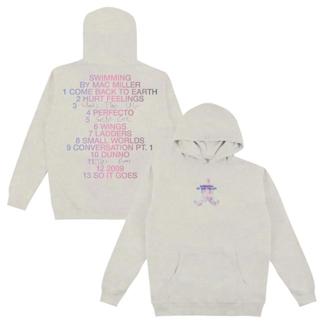 Official Mac Miller Merch Store Mac Miller Swimming Gradient Heavyweight Crewneck Sweatshirt Mac Miller Clothing Apparel Shop MacMiller