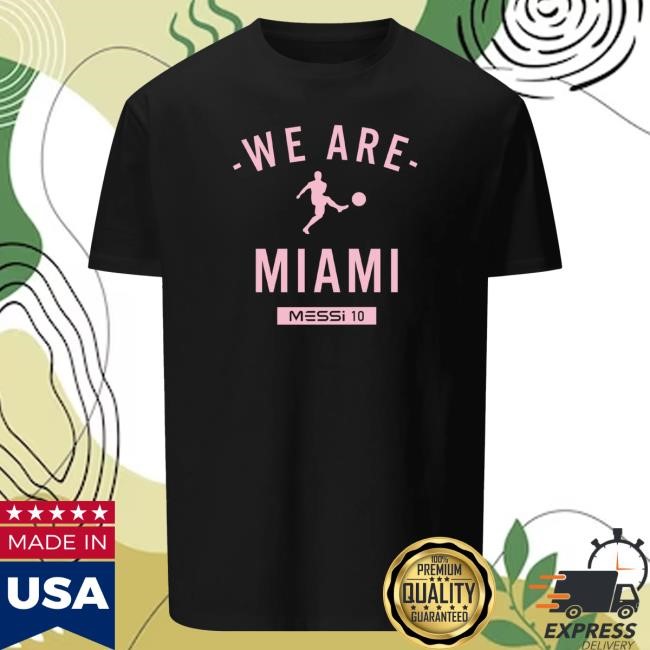 Official Messi Merch Store Lionel Messi Messi 10 Stencil Miami Graphic T-Shirt Messi Clothing Shop