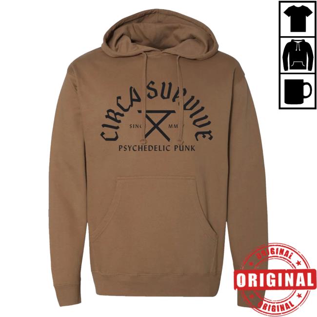Official Circa Survive Psychedelic Punk Crew neck Sweatshirt Sandstone Circasurvive
