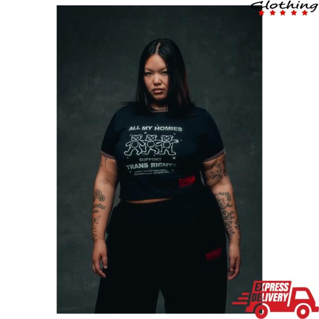 Official Chnge Clothing Store Chnge Respect Trans Rights Baby Tshirt (Black)
