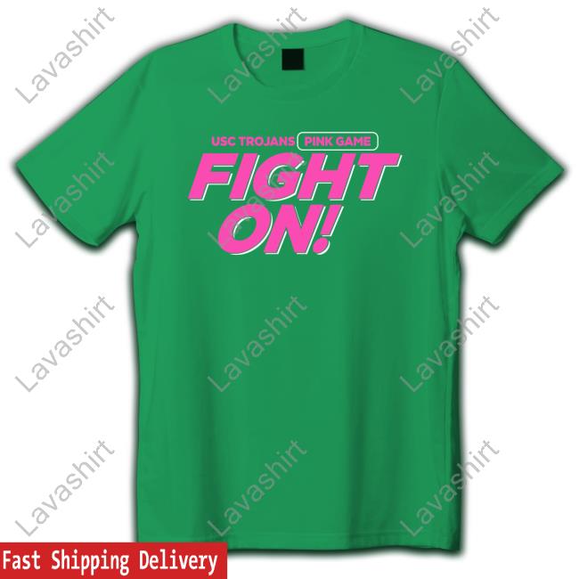Lindsay Gottlieb Usc Trojans Pink Game Fight On Tee Shirt