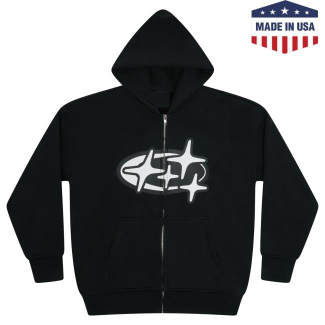 Drama Call Black 4Sta Heavy Zip Up Hoody