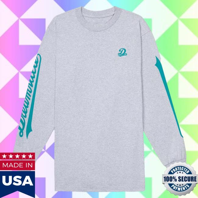 Official Dreamville Merch Classic Logo Long Sleeve Shirt Grey Dreamville Records