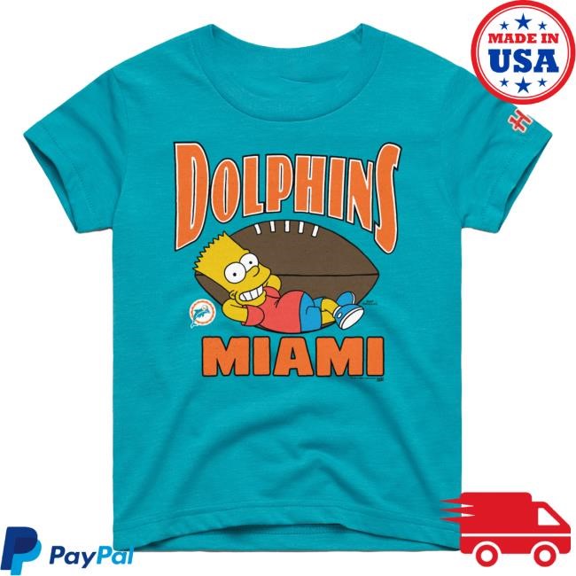 Official Miami Dolphins Homage x The Simpsons Unisex Top Shirt - Aqua